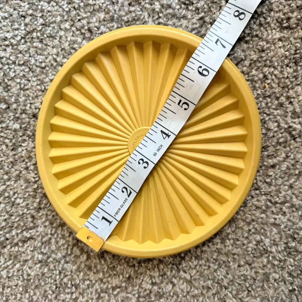 Vintage Tupperware Servalier Lid Replacement Yellow Goldenrod